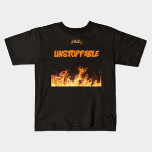 Team unstoppable on fire! Kids T-Shirt